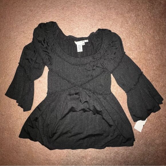 MAX STUDIO Boho Long Sleeve Top - Picture 1 of 5